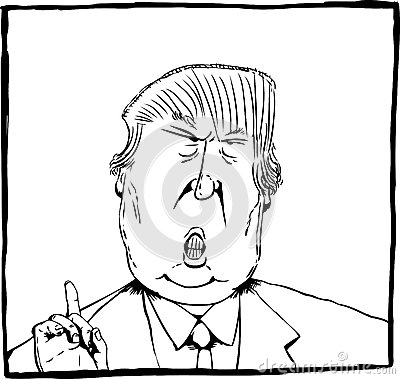 cartoon-outline-caricature-donald-trump-dec-president-elect-83193615